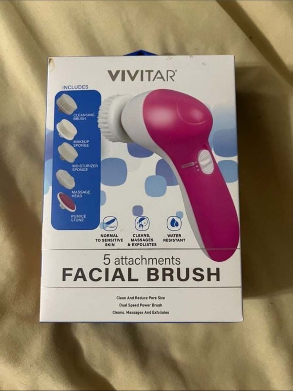 Vivitar Pink Facial Brush with 5 Attachments